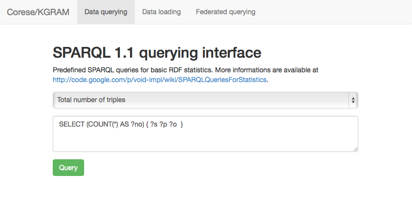 SPARQL querying interface 