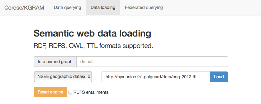 SPARQL data loading